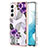 Custodia Silicone Gel Morbida Fantasia Modello Cover A01 per Samsung Galaxy S21 5G Viola