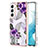 Custodia Silicone Gel Morbida Fantasia Modello Cover A01 per Samsung Galaxy S21 Plus 5G Viola