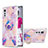 Custodia Silicone Gel Morbida Fantasia Modello Cover con Anello Supporto Y01B per LG Velvet 4G Lavanda