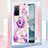 Custodia Silicone Gel Morbida Fantasia Modello Cover con Anello Supporto Y01B per Oppo A56 5G