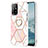 Custodia Silicone Gel Morbida Fantasia Modello Cover con Anello Supporto Y01B per Oppo A94 5G Rosa