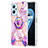 Custodia Silicone Gel Morbida Fantasia Modello Cover con Anello Supporto Y01B per Oppo K10 4G