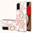 Custodia Silicone Gel Morbida Fantasia Modello Cover con Anello Supporto Y01B per Samsung Galaxy A03s Rosa