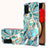 Custodia Silicone Gel Morbida Fantasia Modello Cover con Anello Supporto Y01B per Samsung Galaxy A03s Verde Pastello