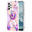 Custodia Silicone Gel Morbida Fantasia Modello Cover con Anello Supporto Y01B per Samsung Galaxy A13 4G Lavanda