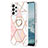Custodia Silicone Gel Morbida Fantasia Modello Cover con Anello Supporto Y01B per Samsung Galaxy A13 4G Rosa