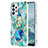 Custodia Silicone Gel Morbida Fantasia Modello Cover con Anello Supporto Y01B per Samsung Galaxy A23 5G Verde