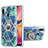 Custodia Silicone Gel Morbida Fantasia Modello Cover con Anello Supporto Y01B per Samsung Galaxy A30 Verde Notte