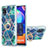 Custodia Silicone Gel Morbida Fantasia Modello Cover con Anello Supporto Y01B per Samsung Galaxy A31 Verde Notte