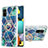 Custodia Silicone Gel Morbida Fantasia Modello Cover con Anello Supporto Y01B per Samsung Galaxy A51 4G Verde Notte