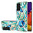 Custodia Silicone Gel Morbida Fantasia Modello Cover con Anello Supporto Y01B per Samsung Galaxy A82 5G Verde