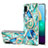 Custodia Silicone Gel Morbida Fantasia Modello Cover con Anello Supporto Y01B per Samsung Galaxy M02 Verde Pastello