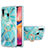 Custodia Silicone Gel Morbida Fantasia Modello Cover con Anello Supporto Y01B per Samsung Galaxy M10S Verde Pastello