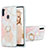 Custodia Silicone Gel Morbida Fantasia Modello Cover con Anello Supporto Y01B per Samsung Galaxy M11 Rosa