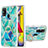 Custodia Silicone Gel Morbida Fantasia Modello Cover con Anello Supporto Y01B per Samsung Galaxy M21s