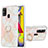 Custodia Silicone Gel Morbida Fantasia Modello Cover con Anello Supporto Y01B per Samsung Galaxy M21s Rosa