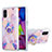 Custodia Silicone Gel Morbida Fantasia Modello Cover con Anello Supporto Y01B per Samsung Galaxy M51 Lavanda