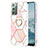 Custodia Silicone Gel Morbida Fantasia Modello Cover con Anello Supporto Y01B per Samsung Galaxy Note 20 5G Rosa