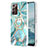 Custodia Silicone Gel Morbida Fantasia Modello Cover con Anello Supporto Y01B per Samsung Galaxy Note 20 Ultra 5G Verde Pastello