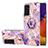 Custodia Silicone Gel Morbida Fantasia Modello Cover con Anello Supporto Y01B per Samsung Galaxy Quantum2 5G Lavanda