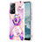 Custodia Silicone Gel Morbida Fantasia Modello Cover con Anello Supporto Y01B per Xiaomi Redmi Note 11 Pro 5G Lavanda