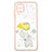 Custodia Silicone Gel Morbida Fantasia Modello Cover con Anello Supporto Y01X per Samsung Galaxy A12 Nacho Giallo