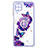 Custodia Silicone Gel Morbida Fantasia Modello Cover con Anello Supporto Y01X per Samsung Galaxy A12 Nacho Viola