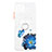 Custodia Silicone Gel Morbida Fantasia Modello Cover con Anello Supporto Y01X per Samsung Galaxy A22 5G Blu