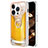 Custodia Silicone Gel Morbida Fantasia Modello Cover con Anello Supporto Y02B per Apple iPhone 13 Pro Giallo