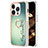 Custodia Silicone Gel Morbida Fantasia Modello Cover con Anello Supporto Y02B per Apple iPhone 13 Pro Verde