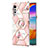 Custodia Silicone Gel Morbida Fantasia Modello Cover con Anello Supporto Y02B per LG Velvet 4G Rosa