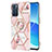 Custodia Silicone Gel Morbida Fantasia Modello Cover con Anello Supporto Y02B per Oppo Reno6 5G Rosa
