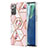 Custodia Silicone Gel Morbida Fantasia Modello Cover con Anello Supporto Y02B per Samsung Galaxy Note 20 5G Rosa