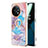 Custodia Silicone Gel Morbida Fantasia Modello Cover con Anello Supporto Y03B per OnePlus 11 5G Blu