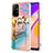 Custodia Silicone Gel Morbida Fantasia Modello Cover con Anello Supporto Y03B per Oppo Reno5 Z 5G