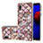 Custodia Silicone Gel Morbida Fantasia Modello Cover con Anello Supporto Y03B per Samsung Galaxy A01 Core Marrone