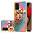 Custodia Silicone Gel Morbida Fantasia Modello Cover con Anello Supporto Y03B per Samsung Galaxy A02s Multicolore