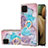 Custodia Silicone Gel Morbida Fantasia Modello Cover con Anello Supporto Y03B per Samsung Galaxy A12 Nacho Blu