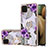 Custodia Silicone Gel Morbida Fantasia Modello Cover con Anello Supporto Y03B per Samsung Galaxy A12 Nacho Viola