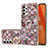 Custodia Silicone Gel Morbida Fantasia Modello Cover con Anello Supporto Y03B per Samsung Galaxy A23 5G Marrone