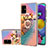 Custodia Silicone Gel Morbida Fantasia Modello Cover con Anello Supporto Y03B per Samsung Galaxy A51 4G Multicolore