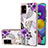 Custodia Silicone Gel Morbida Fantasia Modello Cover con Anello Supporto Y03B per Samsung Galaxy A51 4G Viola