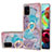 Custodia Silicone Gel Morbida Fantasia Modello Cover con Anello Supporto Y03B per Samsung Galaxy A71 5G Blu