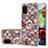 Custodia Silicone Gel Morbida Fantasia Modello Cover con Anello Supporto Y03B per Samsung Galaxy A71 5G Marrone