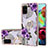 Custodia Silicone Gel Morbida Fantasia Modello Cover con Anello Supporto Y03B per Samsung Galaxy A71 5G Viola