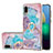 Custodia Silicone Gel Morbida Fantasia Modello Cover con Anello Supporto Y03B per Samsung Galaxy M02 Blu