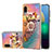 Custodia Silicone Gel Morbida Fantasia Modello Cover con Anello Supporto Y03B per Samsung Galaxy M02 Multicolore