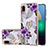 Custodia Silicone Gel Morbida Fantasia Modello Cover con Anello Supporto Y03B per Samsung Galaxy M02 Viola