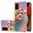 Custodia Silicone Gel Morbida Fantasia Modello Cover con Anello Supporto Y03B per Samsung Galaxy M02s Multicolore