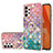 Custodia Silicone Gel Morbida Fantasia Modello Cover con Anello Supporto Y03B per Samsung Galaxy M32 5G Colorato